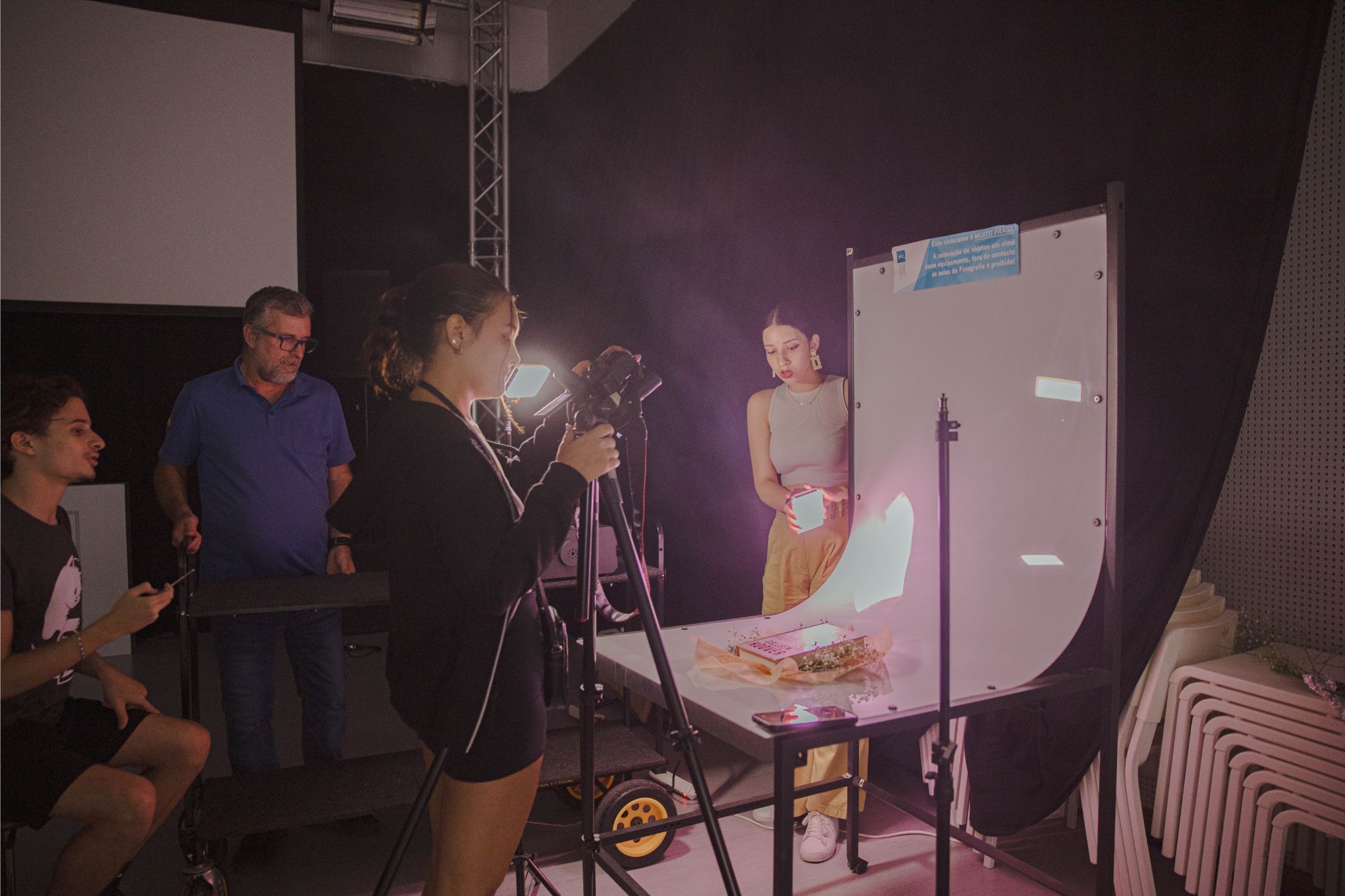 alunos em introdução à Fotografia Digital